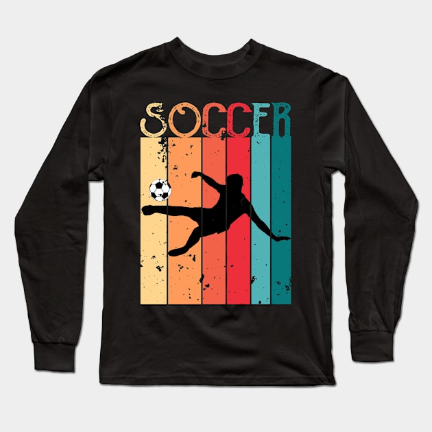 Soccer Retro Long Sleeve T-Shirt by Cooldruck